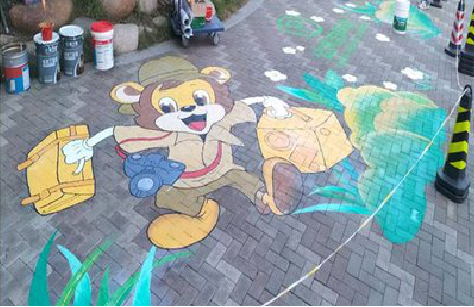 邵东夏季画地面彩绘会遇到的问题