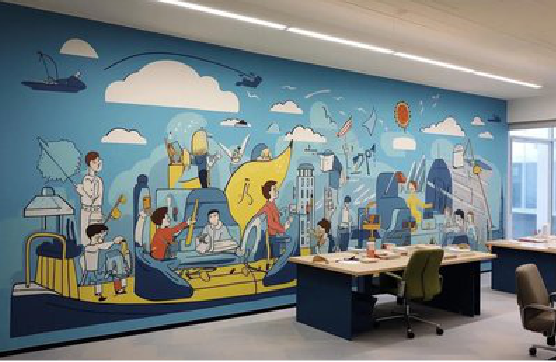 邵东办公室墙绘的特点。