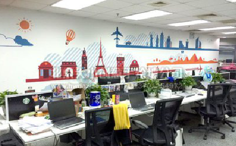 邵东教你设计办公室墙绘的方法。